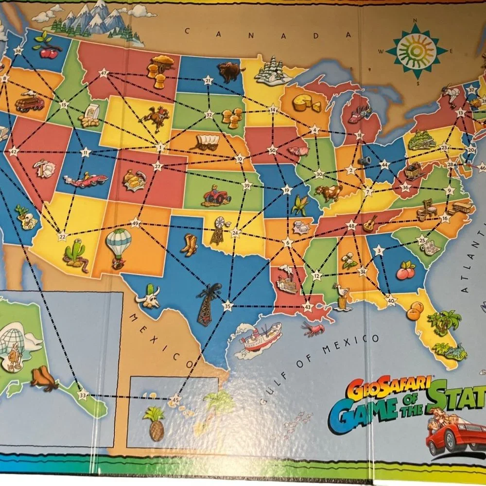GeoSafari Game of the States by Educational Insights Complete Vintage 1991